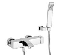 Rubinetto miscelatore monocomando vasca esterno con doccia serie level C/att...
