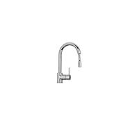 Rubinetto Miscelatore monoforo per lavello cucina Piralla serie Essenza con canna alta orientabile e doccia monogetto estraibile 0ES00109A16 cromato