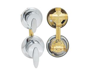 Rubinetto Miscelatore Ottone Doccia Deviatore 2/3/4/5 Uscita, Cartuccia Ceramica G1/2 Rubinetto Acqua Fredda e Calda, Accessori Schermo Idratazione Misto Cromato (Filettatura vite 4 vie -A)