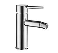 Rubinetto miscelatore per bidet ZUÑ, design stilizzato e arrotondato, realizzato in ottone e finitura cromata lucida Include guarnizioni, tubi e cartuccia