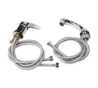 Rubinetto miscelatore per doccia a mano per letto shampoo, cromato rubinetto monocomando per tubo estraibile da 120 cm, raccordo ad alta pressione a 3 vie per salone di barbiere