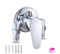 Rubinetto miscelatore per doccia, rubinetto doccia a parete, valvola miscelatore manuale per acqua fredda e calda, finitura cromata