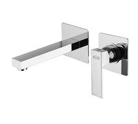 Rubinetto Miscelatore per lavabo a parete serie Twinkle Jacuzzi senza scarico 0TW00497JA00 cromato