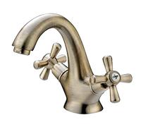 Rubinetto Miscelatore per lavabo Bronzo manopole a croce serie sofia da bagno