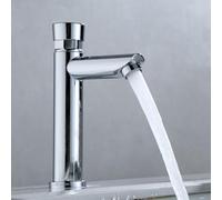 Rubinetto miscelatore per lavabo da bagno, 4 stili in acciaio inox touch press rubinetti per lavabo con ritardo temporizzato per casa hotel (B)