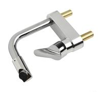 Rubinetto miscelatore per lavabo da bagno, cromato, monocomando, per acqua calda e fredda, girevole a 360°, corpo in ottone, design moderno standard britannico