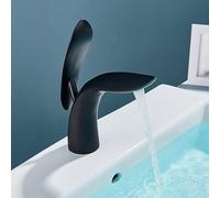 Rubinetto miscelatore per lavabo da bagno, monoforo in ottone caldo e freddo, maniglia singola, finitura oro rosa