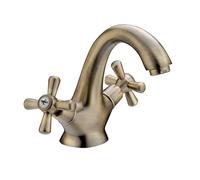 Rubinetto Miscelatore per lavabo Bronzo manopole a croce serie sofia da bagno