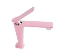 Rubinetto miscelatore per lavabo nero interamente in rame, rubinetto per acqua calda e fredda per lavabo, lavabo per bagno domestico, lavabo fuori terra, rubinetto per piscina a foro singolo, rosa c