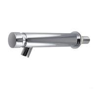 Rubinetto miscelatore per lavabo pubblico, montaggio a parete, ritardo temporizzato singolo, valvola a pressione per acqua fredda, corpo in rame, colore argento (4,5 cm)