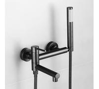 Rubinetto miscelatore per vasca da bagno e doccia, girevole a 90°, design a leva singola, completo di soffione e tubo flessibile per la massima esperienza di bagno