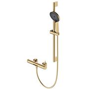 Rubinetto Miscelatore per Vasca E Doccia Rubinetto per Vasca da Bagno A Parete Miscelatore per Doccia con Rubinetto per Vasca Doccetta E Kit Asta Saliscendi Rubinetto per Vasca da Bagno Color Oro