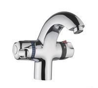 Rubinetto miscelatore termostatico in rame, rubinetto a scomparsa per lavabo con attacco G1/2, rubinetto da parete per lavello da cucina, controllo preciso, finitura cromata, design moderno
