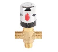 Rubinetto Miscelatore Termostatico, Valvola Anti-Ritorno 1/2" Ottone Rubinetto Miscelatore Acqua Calda E Acqua Fredda Valvola Di Energia Solare 11,67 L/Min Flusso Usato Per Lavabo, Bidet Docce