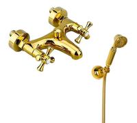 Rubinetto miscelatore vasca da bagno con doccetta stile vintage oro ROMO 59469