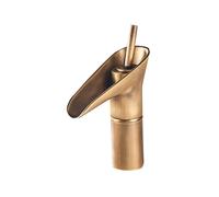 RUBINETTO MISCELATORE VINTAGE BAGNO CANNA BASSA BECCO CASCATA OTTONE 21 SC0