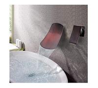 rubinetto, Miscelatori for lavabo a cascata a parete con bocca diffusa Rubinetto for a doppio foro maniglia singola