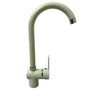 Rubinetto mod. Posillipo adatto per Lavello Cucina con miscelatore monocomando. Moderno e Girevole (Colore AVENA)