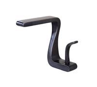 Rubinetto moderno in ottone per lavabo - Rubinetto miscelatore monocomando per lavello acqua calda/fredda, tubi standard britannici, elegante finitura nera, perfetto per bagni contemporanei