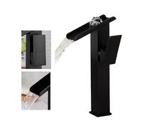 Rubinetto moderno per lavabo da bagno con cascata monocomando rubinetto miscelatore per lavabo RV rubinetto per installazione a 1 foro Design elegante e funzionale