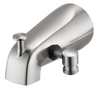 Rubinetto moderno per vasca da bagno con deviatore asta di sollevamento e bocca a cascata in lega di zinco per l'installazione del ponte del bagno (80146-spazzolato)