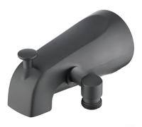 Rubinetto moderno per vasca da bagno con deviatore e canna a cascata in lega di zinco per installazione sul ponte del bagno (80146-nero)