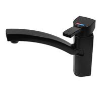 Rubinetto monocomando Capri per camper, roulotte, caravan, campeggio, barca, interruttore nero opaco