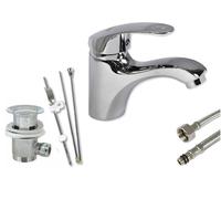 Rubinetto monoforo lavabo miscelatore monocomando da bagno ottone cromato 52328A
