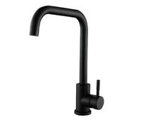 RUBINETTO NERO MISCELATORE PER LAVELLO DA CUCINA SATINATO A FORO SINGOLO 79828