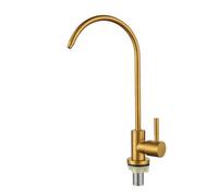 Rubinetto Osmosi Inversa per Cucina A Collo Di Cigno Rubinetto Depuratore Acqua Acciaio Inossidabile Miscelatore Lavello,Oro Spazzolato