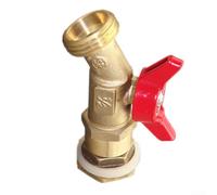 Rubinetto Ottone per Bidone Acqua Piovana Installazione Frontale | per montaggio frontale o posteriore, installazione flessibile, adatto a per vari bidoni, raccolta acqua
