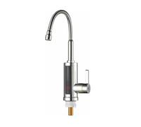 Rubinetto per acqua calda istantanea, rubinetto elettrico istantaneo per scaldabagno, 3 kW, con display digitale LED, orientabile, temperatura in tempo reale, per casa, cucina, bagno
