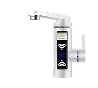 Rubinetto per acqua calda istantanea, Scaldaacqua Istantaneo, Termostato Rapido Per, Rubinetto Elettrico 3000w, Display Della Temperatura,per lavello da cucina e bagno(Bianco)