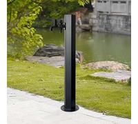 Rubinetto per acqua con idrante a pavimento indipendente in acciaio inossidabile nero Rubinetto da giardino verticale per esterni Colonna Rubinetto antigelo Acque(Double-spout faucet Height: 95cm)