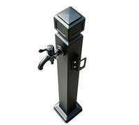 Rubinetto per acqua con idrante verticale in acciaio inossidabile 304, colonna d'acqua da giardino resistente al gelo con rubinetto e pistola a spruzzo, rubinetto esterno(Stile 1,Height: 95cm/37.4in)