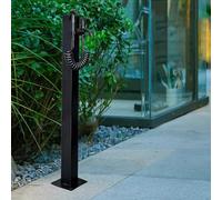 Rubinetto per acqua da giardino in acciaio inossidabile per esterni, supporto per tubo flessibile indipendente con rubinetto per pistola a spruzzo, per irrigazione di campi, pascoli, cortili e lavagg
