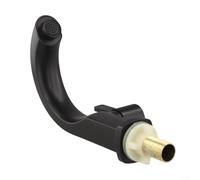 Rubinetto per acqua fredda in ABS per lavelli da bagno con design a leva singola e aerazione per erogazione controllata dell'acqua (nero)