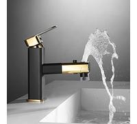 Rubinetto per Bagno di Lusso in Ottone con doccetta Estraibile, 3 modalità, Miscelatore per lavello Bianco e Grigio, Ideale per mobili Moderni e Design Elegante.