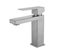 Rubinetto per Bagno in Oro Spazzolato a Singola Manico a Camera da Bagno Moderno Manico Singolo 304 Rubinetto del lavandino per Bagno in Acciaio Inossidabile (Spazzolato)