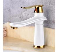 Rubinetto per Bagno monocomando retrò in Ottone con Acqua Calda e Fredda, 1 Foro, Finitura Elegante, Ideale per bagni Moderni e Vintage.