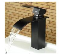 Rubinetto per Bagno Quadrato Bronzo Antico Cascata montata su Piattaforma Gru per Acqua Calda Fredda Rubinetti monocomando monoforo, Rubinetto lavello Cucina