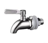 Rubinetto per barattolo di vino in acciaio inossidabile 304 con valvola a sfera da 12 mm per distributore di bevande, parte di ricambio per rubinetto a prova di perdite, colore argento