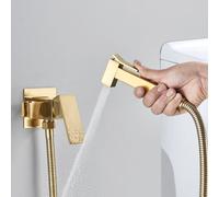 Rubinetto per bidet da bagno ad alta pressione in oro spazzolato Rubinetti per miscelatore acqua calda fredda Montaggio a parete Doccia Detergente per donna