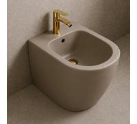 Rubinetto per bidet miscelatore monocomando moderno da bagno oro lucido