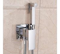 Rubinetto Per Bidet Rubinetto Per Doccia In Ottone Miscelatore Per Rondella Miscelatore Per Acqua Calda Fredda Gru Quadrato Per Doccia Spruzzatore Rubinetto Per Wc Rubinetti Per Wc Chrome Polish