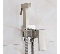 Rubinetto Per Bidet Rubinetto Per Doccia In Ottone Miscelatore Per Rondella Miscelatore Per Acqua Calda Fredda Gru Quadrato Per Doccia Spruzzatore Rubinetto Per Wc Rubinetti Per Wc Nichel spazzolato