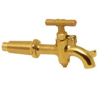 Rubinetto per botti in ottone con anelli portalucchetto per blocco chiusura