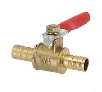 Rubinetto per carburante in linea in ottone, 8 mm, per trattore e tosaerba con manopola in silicone antiscivolo e interfaccia filettata standard