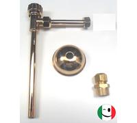 RUBINETTO PER CASSETTA OTTONE DA 1/2"x3/8" DORATO - BAGNO ORO 24KT