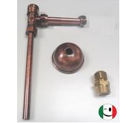 RUBINETTO PER CASSETTA OTTONE DA 1/2"x3/8" RAMATO - RAME